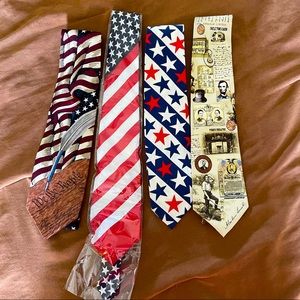 Lot of vintage men’s tie - patriotic theme